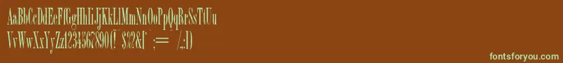 Czcionka BodanodbNormal – zielone czcionki na brązowym tle