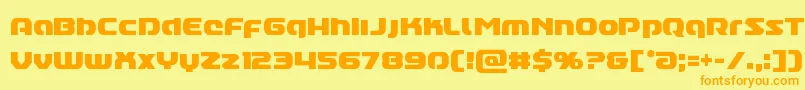Annapolislowercasecond Font – Orange Fonts on Yellow Background