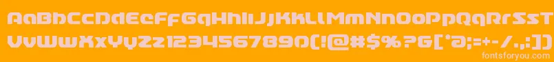 フォントAnnapolislowercasecond – オレンジの背景にピンクのフォント