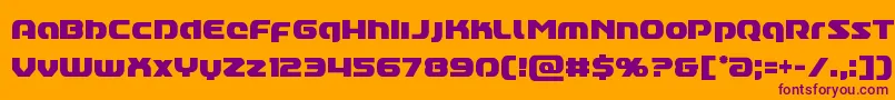 Annapolislowercasecond Font – Purple Fonts on Orange Background