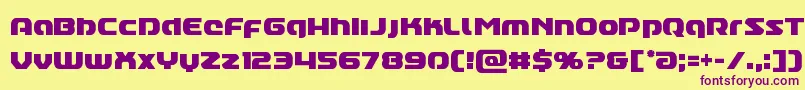 Annapolislowercasecond Font – Purple Fonts on Yellow Background