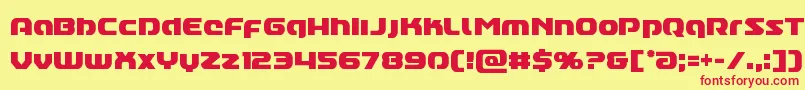 Annapolislowercasecond Font – Red Fonts on Yellow Background