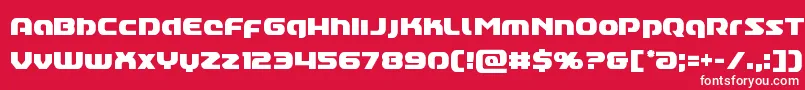 Annapolislowercasecond Font – White Fonts on Red Background