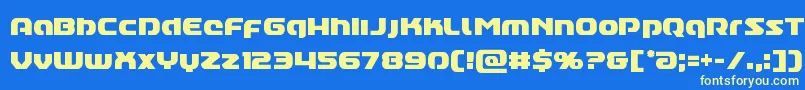 Annapolislowercasecond Font – Yellow Fonts on Blue Background