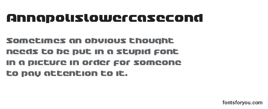 Annapolislowercasecond Font