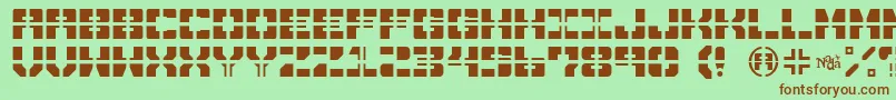 DrawnAndQuartered Font – Brown Fonts on Green Background