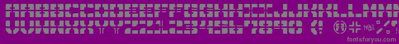 DrawnAndQuartered Font – Gray Fonts on Purple Background