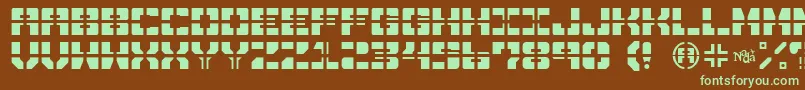 Czcionka DrawnAndQuartered – zielone czcionki na brązowym tle