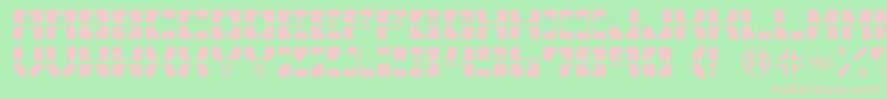 DrawnAndQuartered Font – Pink Fonts on Green Background