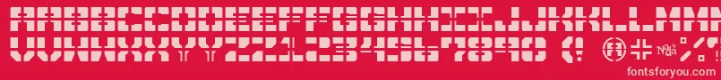 DrawnAndQuartered Font – Pink Fonts on Red Background