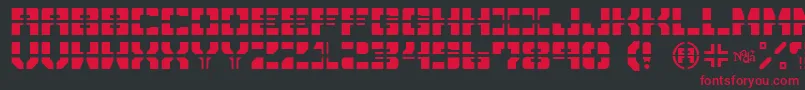 DrawnAndQuartered Font – Red Fonts on Black Background
