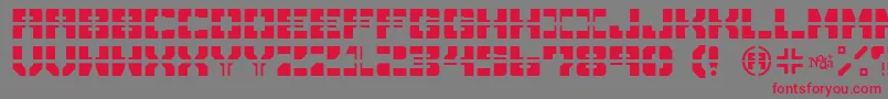DrawnAndQuartered Font – Red Fonts on Gray Background