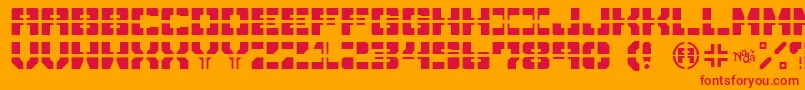 DrawnAndQuartered Font – Red Fonts on Orange Background