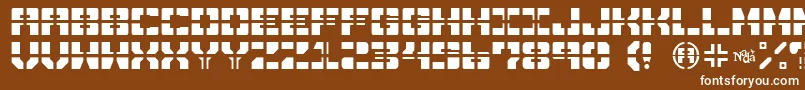 DrawnAndQuartered Font – White Fonts on Brown Background