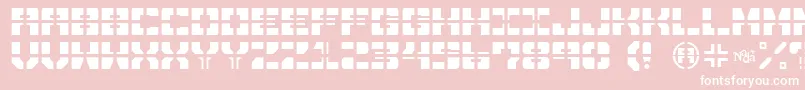 フォントDrawnAndQuartered – ピンクの背景に白い文字