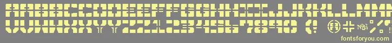 Шрифт DrawnAndQuartered – жёлтые шрифты на сером фоне