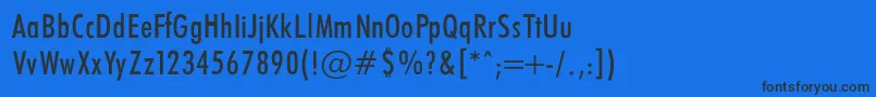 FuturaCondencedNormalRegular-Schriftart – Schwarze Schriften auf blauem Hintergrund