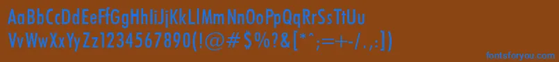 FuturaCondencedNormalRegular Font – Blue Fonts on Brown Background