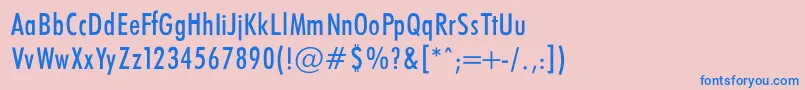 FuturaCondencedNormalRegular Font – Blue Fonts on Pink Background