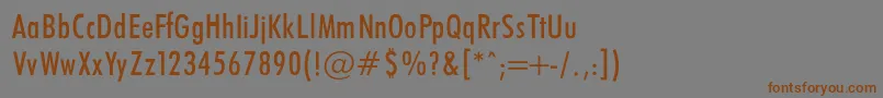 FuturaCondencedNormalRegular Font – Brown Fonts on Gray Background