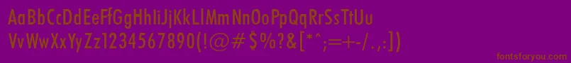 FuturaCondencedNormalRegular Font – Brown Fonts on Purple Background