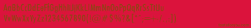 FuturaCondencedNormalRegular Font – Brown Fonts on Red Background