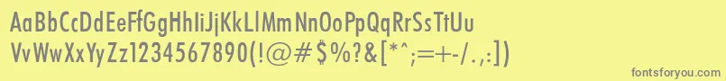 FuturaCondencedNormalRegular Font – Gray Fonts on Yellow Background