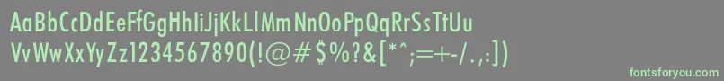 Шрифт FuturaCondencedNormalRegular – зелёные шрифты на сером фоне