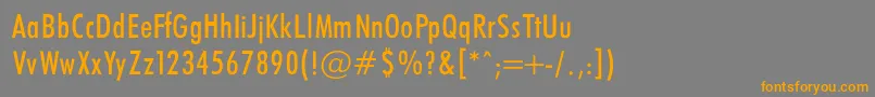 Шрифт FuturaCondencedNormalRegular – оранжевые шрифты на сером фоне