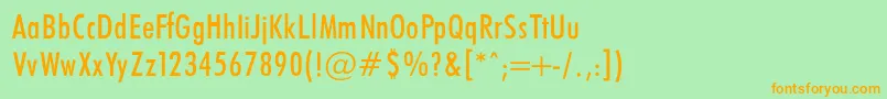 Шрифт FuturaCondencedNormalRegular – оранжевые шрифты на зелёном фоне