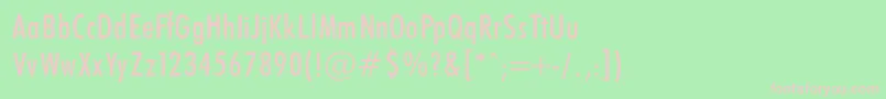 FuturaCondencedNormalRegular Font – Pink Fonts on Green Background