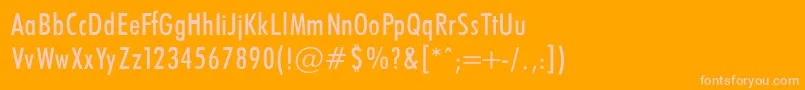 Police FuturaCondencedNormalRegular – polices roses sur fond orange