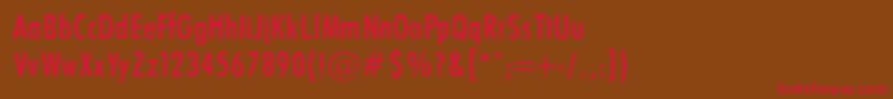 FuturaCondencedNormalRegular Font – Red Fonts on Brown Background