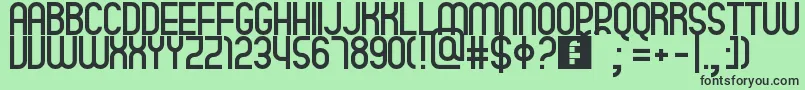 Quatro Font – Black Fonts on Green Background