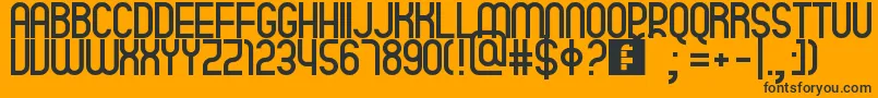 Quatro Font – Black Fonts on Orange Background