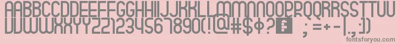 フォントQuatro – ピンクの背景に灰色の文字