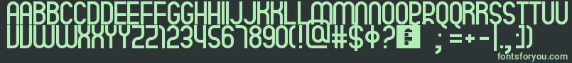 Quatro Font – Green Fonts on Black Background