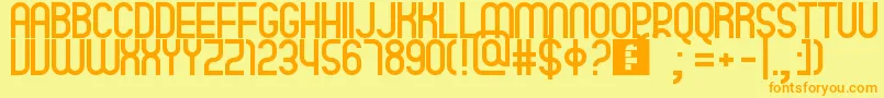 Quatro Font – Orange Fonts on Yellow Background