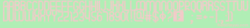 Quatro Font – Pink Fonts on Green Background