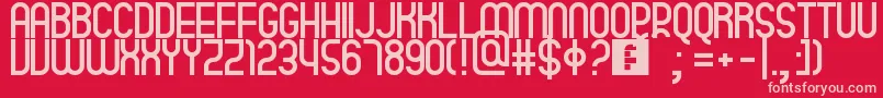 Quatro Font – Pink Fonts on Red Background