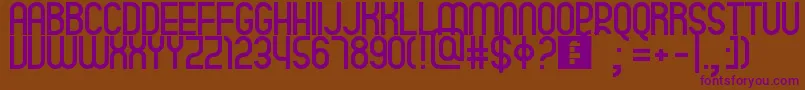 Quatro Font – Purple Fonts on Brown Background