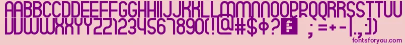 Quatro Font – Purple Fonts on Pink Background