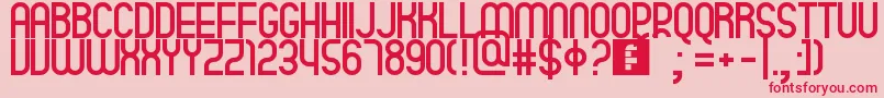 Quatro Font – Red Fonts on Pink Background