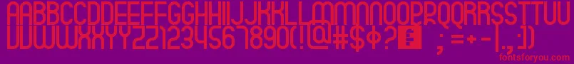Quatro Font – Red Fonts on Purple Background