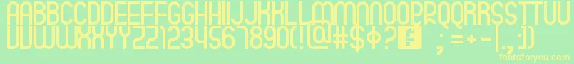 Quatro Font – Yellow Fonts on Green Background