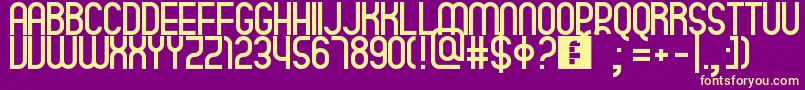 Quatro Font – Yellow Fonts on Purple Background