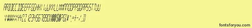 DigitalReadoutCondensed Font – Black Fonts on Yellow Background
