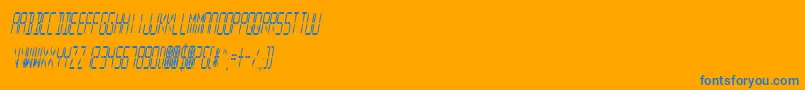 fuente DigitalReadoutCondensed – Fuentes Azules Sobre Fondo Naranja