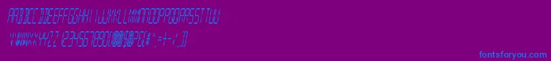 fuente DigitalReadoutCondensed – Fuentes Azules Sobre Fondo Morado