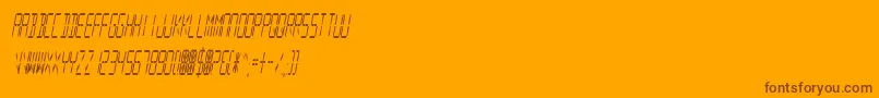 Fonte DigitalReadoutCondensed – fontes marrons em um fundo laranja